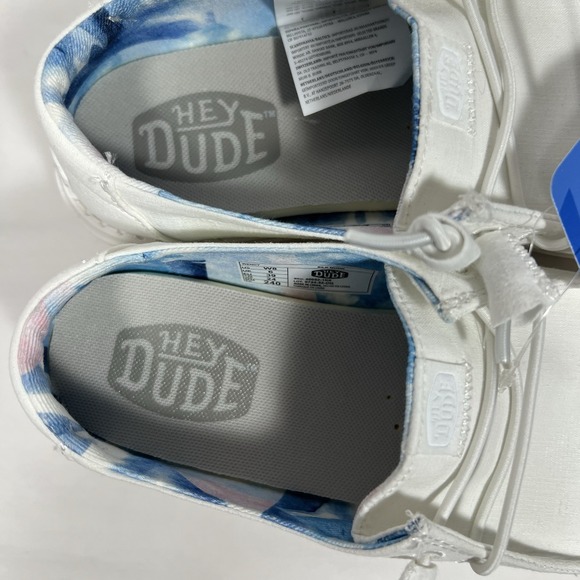 Hey Dude Wendy Silk Moon/White Lightweight Comfort Slip On Shoes Sz 8 No Box - Picture 8 of 8